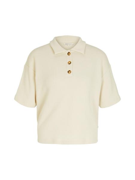 sweat polo shirt - 10354/Soft Beige Solid
