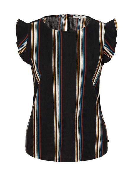 structured top with capsleeve - 29873/black creme