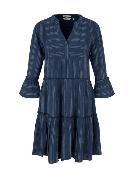 striped linen tunic dress