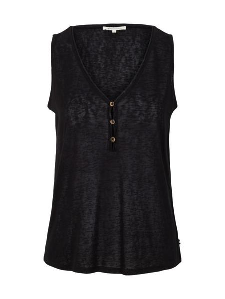 relaxed structured top - 14482/deep black