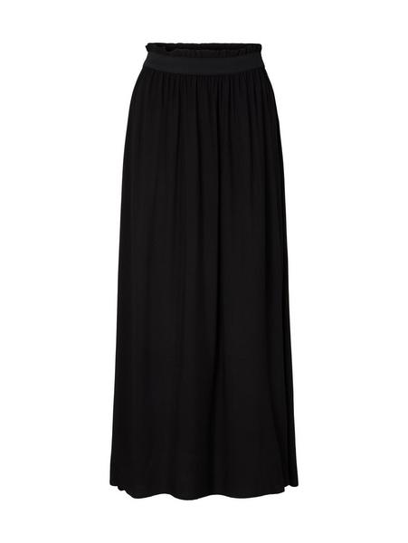 maxi skirt with slit - 14482/deep black