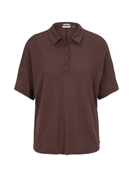 T-shirt collar with placket - 29521/chocolate brow