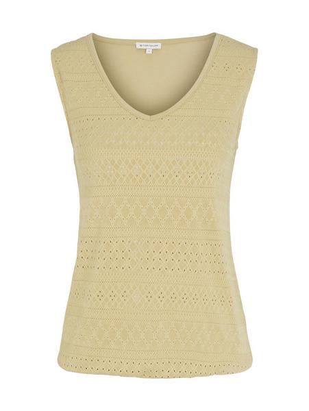 T-shirt lace v-neck - 28725/light moderate olive