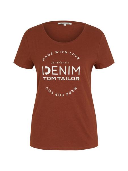 regular printed t-shirt - 29566/nut brown