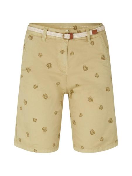 Tom Tailor Chino Bermuda - 29579/green print leaf