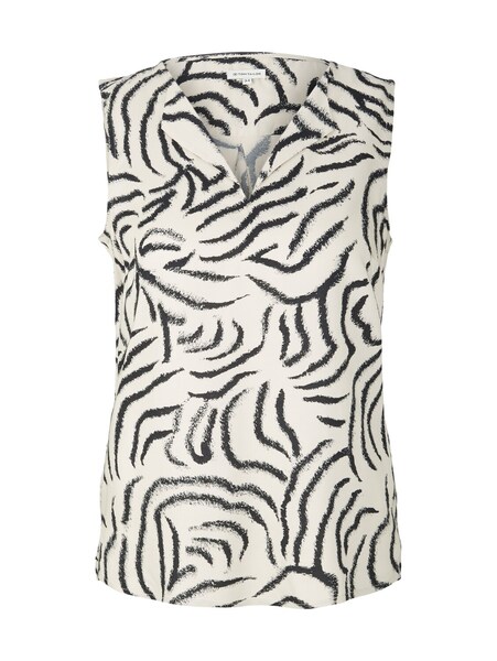 blouse top - 29963/beige abstract waves desi