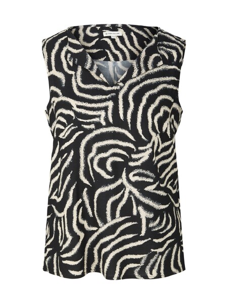 blouse top - 29861/black abstract waves desi