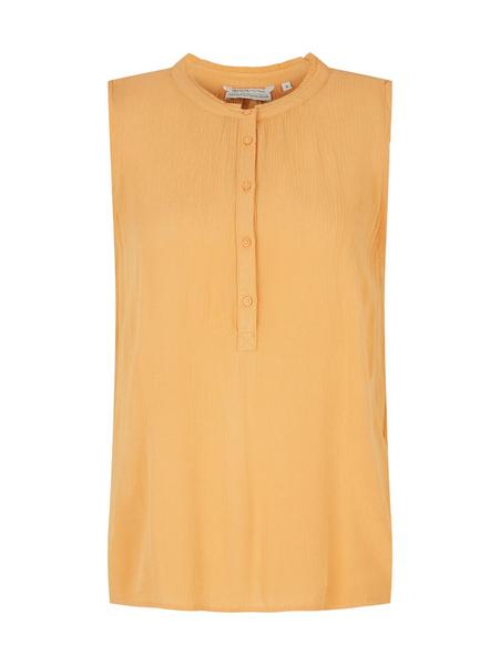 structured henley blouse - 29565/golden peach