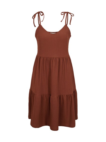 mini dress with straps - 29566/nut brown
