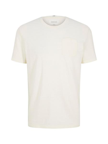 striped structured t-shirt - 29795/light beige str