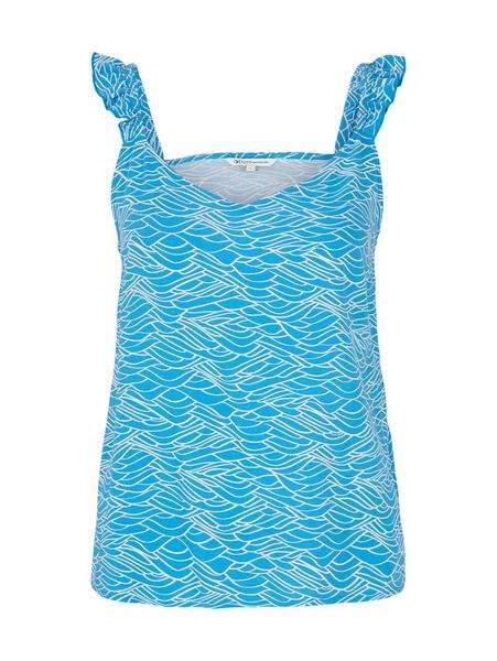 camisol top  with ruffles - 29870/blue wave print