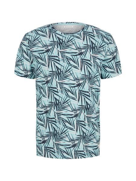 allover printed t-shirt - 30057/mint big leaf desi