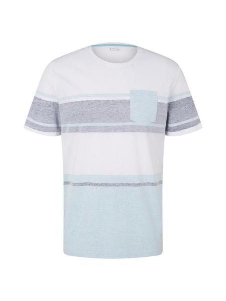 inside printed stripe t-shirt - 10668/Sky Captain