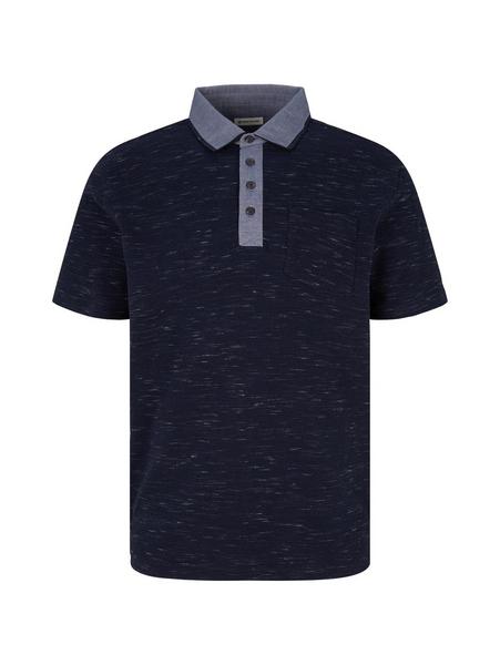 structured polo with pocket - 29806/navy white inj