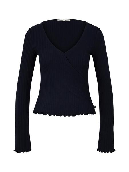 structured wrapped t-shirt - 10668/Sky Captain Blu