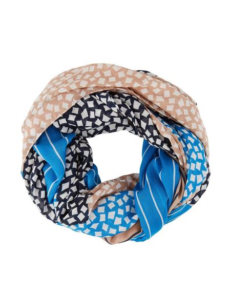 printed loop scarf - 26353/messy beige