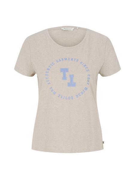 relaxed printed tshirt - 30224/cloud grey melange