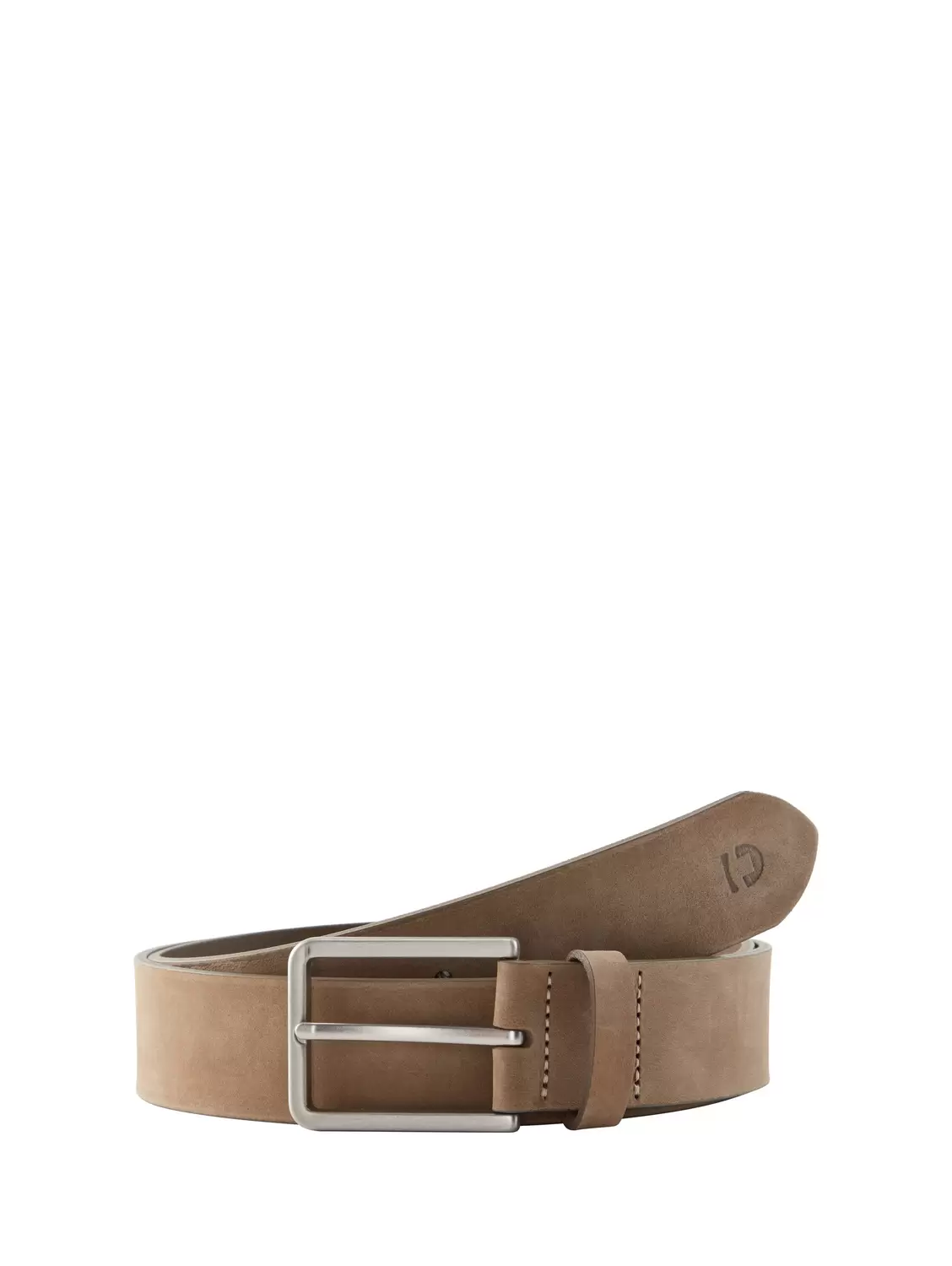 Ledergürtel mit eckiger Dornschließe