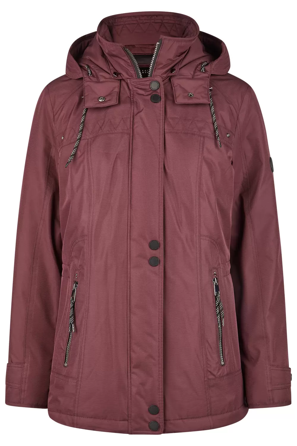 Jacke m. Kapuze - 495/burgund