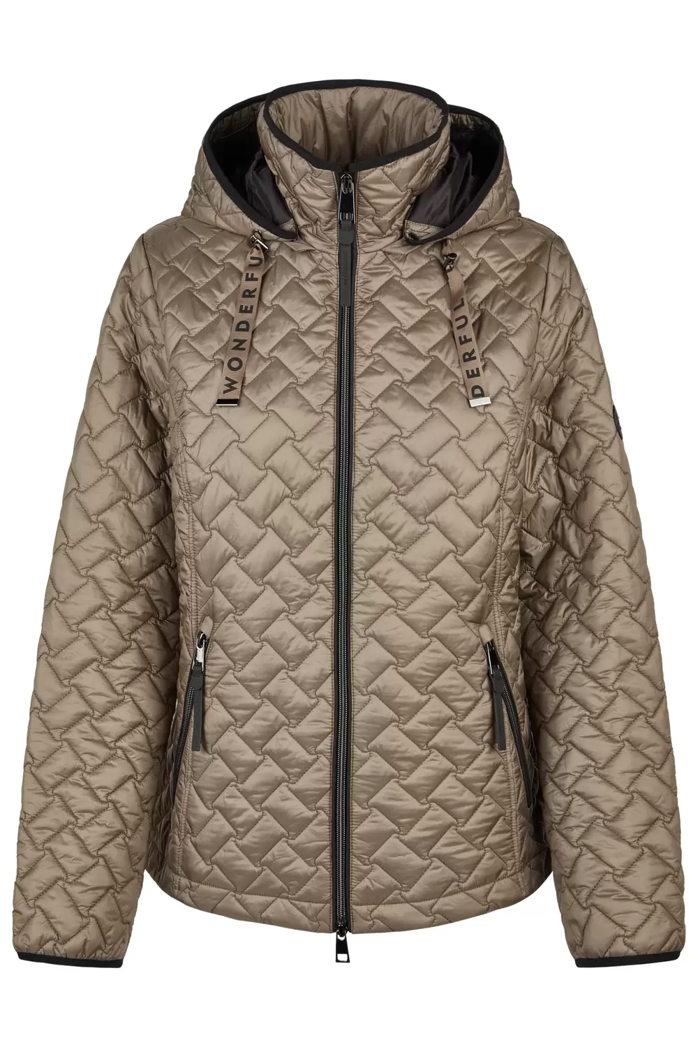Sandwich-Steppjacke mit Kapuze
