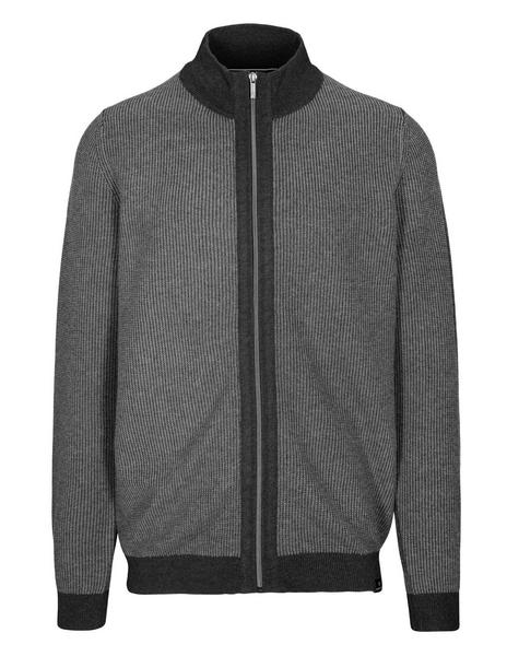 Zip Stehbund Strickjacke