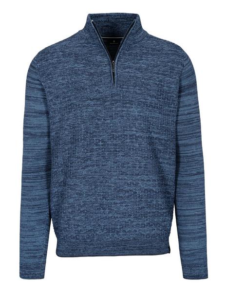 Zip Troyer Pullover - 606/BLUE NAVY
