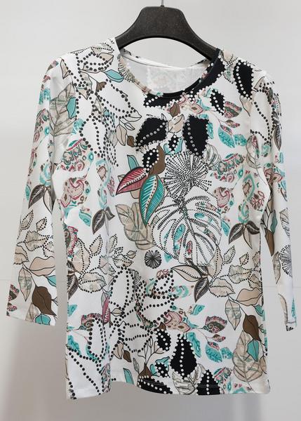 Rdh.-Shirt, 3/4 Arm, Druck