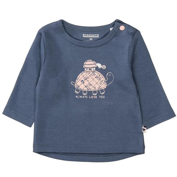 ORGANIC COTTON Langarmshirt  mit Schildkröten-Applikation