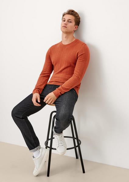 Pullover langarm - 29W1/dark orang