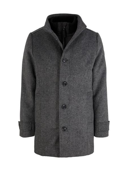 wool coat 2 in 1 - 30500/dark grey black herringbo