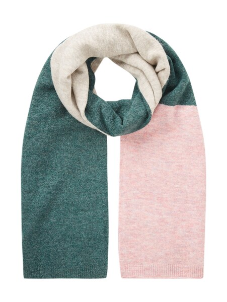 cozy colourblock scarf - 30442/green beige pink co