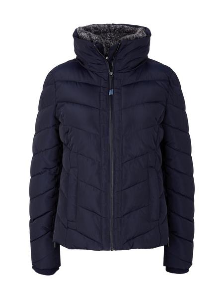 short winter puffer jacket - 30025/navy midnight b