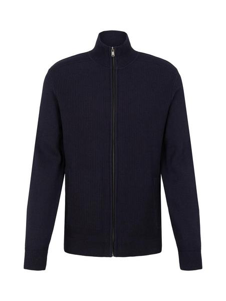 basic structured knit jacket - 13160/Knitted Navy