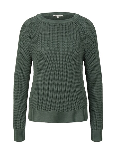 crew neck pullover - 19643/green dust