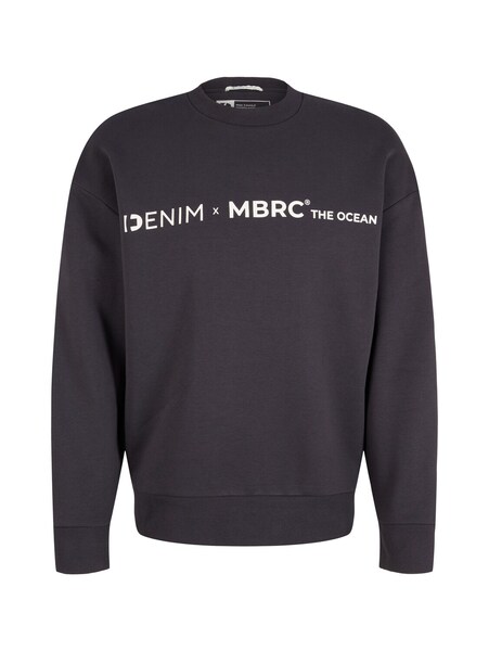 relaxed sweatshirt with prints - 29476/coal grey