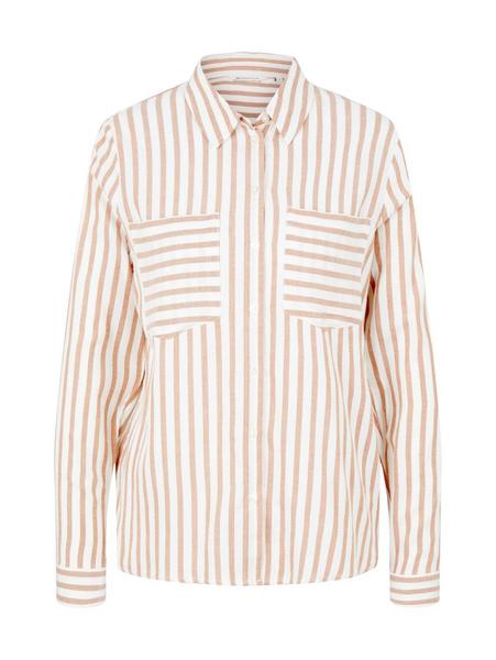 striped cozy shirt - 30578/amber white vertical st