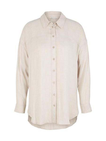 long cozy shirt - 30224/cloud grey melange