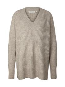 long v-neck pullover