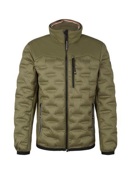 decorated hybrid jacket - 10415/Dusty Olive Green