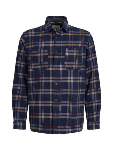 comfort checked shirt - 30737/navy colorful check
