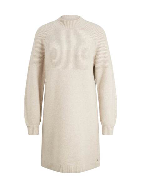 knit mock neck dress - 30224/cloud grey melange