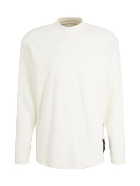 relaxed mockneck longsleeve - 10338/Soft Light Bei