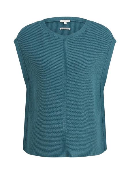 Knit sleeveless crew-neck - 30669/pastel teal mela