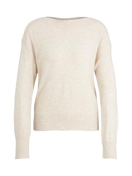 Knit pullover boatneck - 28225/cold beige melange