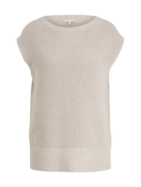 Knit sleeveless half cardigan - 28225/cold beige m