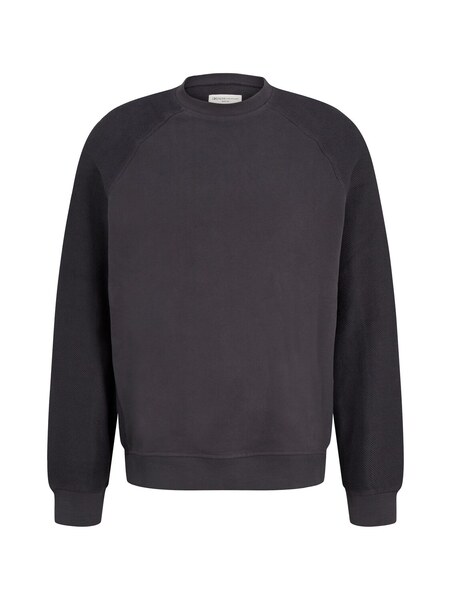 structured crewneck sweater - 29476/coal grey