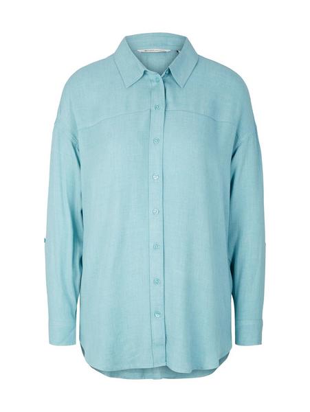 long cozy shirt - 30564/reef blue melange