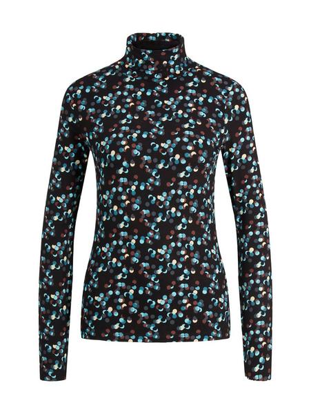 fitted turtleneck t-shirt - 30708/sparkling dots p