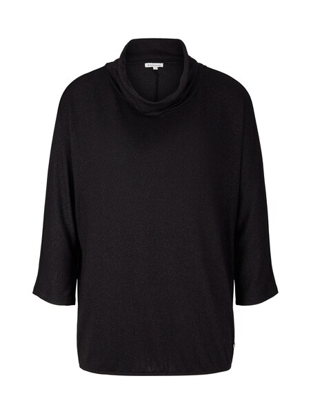 roll neck batwing t-shirt - 14482/deep black