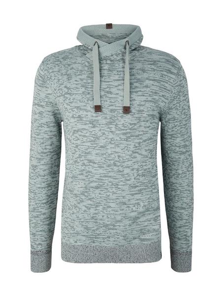 multicolored snood pullover - 30811/ice navy white